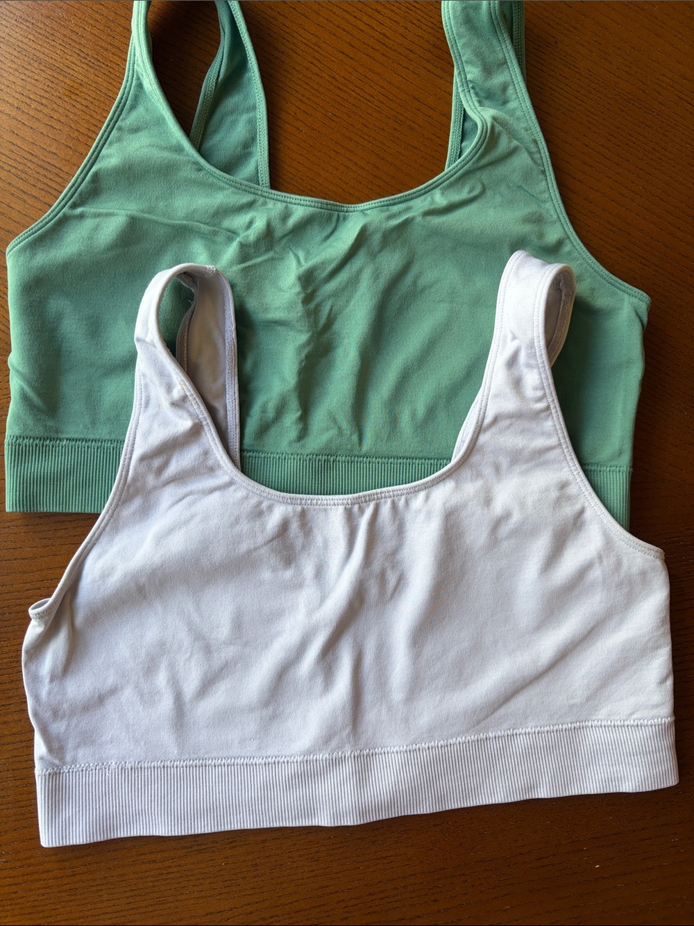 Auden Green and lavender Seamless Sports Bra size L